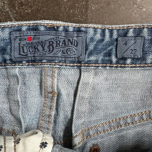 Lucky Brand Frayed Hem Denim Skirt - Picture 4 of 11